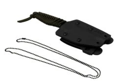 ANV Knives P100 Sleipner Cerakote, Olive Paracord, P100-039, Black Kydex Sheath, Cuchillo De Cuello -Tienda De Cuchillos ANVP100 039 06 anv