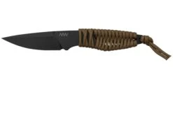 ANV Knives P100 Sleipner Cerakote, Coyote Paracord, P100-040, Black Kydex Sheath, Cuchillo De Cuello