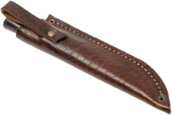 Autine Damascus Bushcrafter, Wengé, Damast, Brown RH Sheath, Cuchillo Bushcraft -Tienda De Cuchillos AT BUS WNG DAM 08 autine at bus wng dam 08