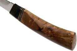 Autine Puukko, Stainless Damascus, Funda RH Marrón -Tienda De Cuchillos AT PUUKO DAM 04 autine