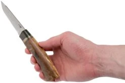 Autine Puukko, Stainless Damascus, Funda RH Marrón -Tienda De Cuchillos AT PUUKO DAM 06 autine