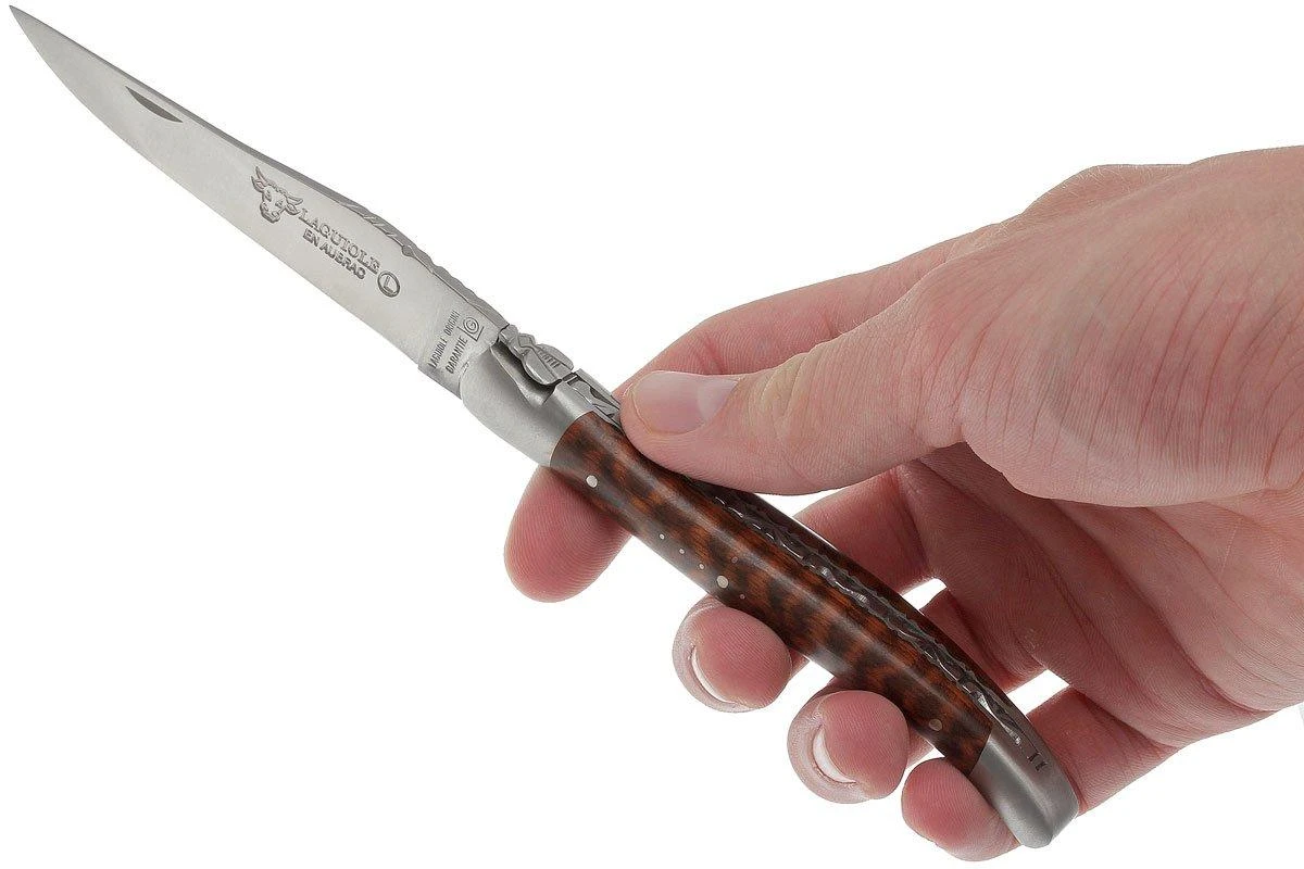 Laguiole En Aubrac HP 12cm Snakewood Limado A Mano L0212AMH-FSI1 7 Laguiole En Aubrac HP 12cm Snakewood Limado A Mano L0212AMH-FSI1 - Imagen 7