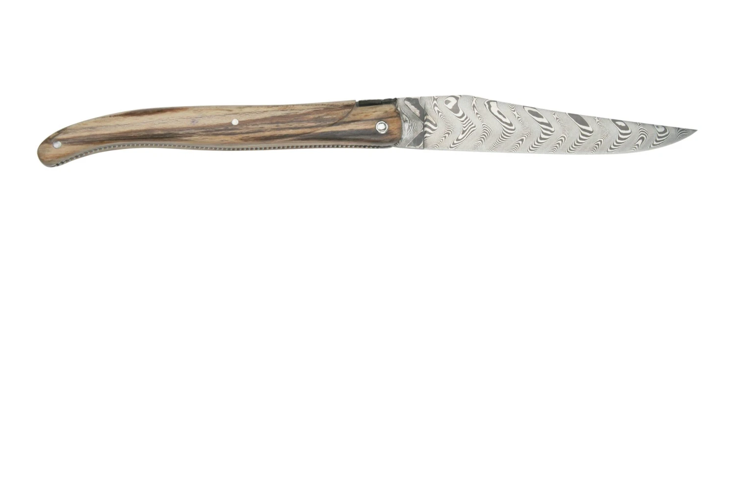 Laguiole En Aubrac Le Perlé 12 Cm L0512WA6J3DB Balbach Damast Full Handle Madera De Haya 2 Laguiole En Aubrac Le Perlé 12 Cm L0512WA6J3DB Balbach Damast Full Handle Madera De Haya - Imagen 2