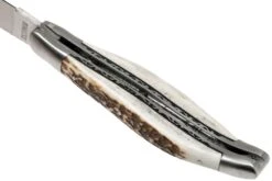 Laguiole En Aubrac 12cm Double Plates, Stag Horn Limado A Mano, L0712BCI/FSB1 -Tienda De Cuchillos AUL0712BCI FSB1 05 laguiole en aubrac