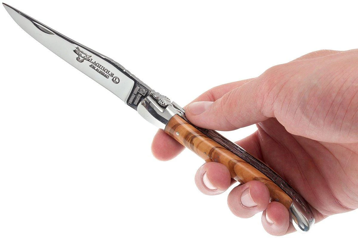 Laguiole En Aubrac 12cm Double Plates, Olive Burl Limado A Mano, L0712LLI-FSJ1 7 Laguiole En Aubrac 12cm Double Plates, Olive Burl Limado A Mano, L0712LLI-FSJ1 - Imagen 7