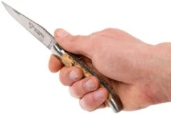 Laguiole En Aubrac 12cm Double Plates, De Madera De Castaño Limado A Mano, L0712NWI-FSB1 -Tienda De Cuchillos AUL0712NWI FSB1 08 laguiole en aubrac aul0712nwi fsb1 08