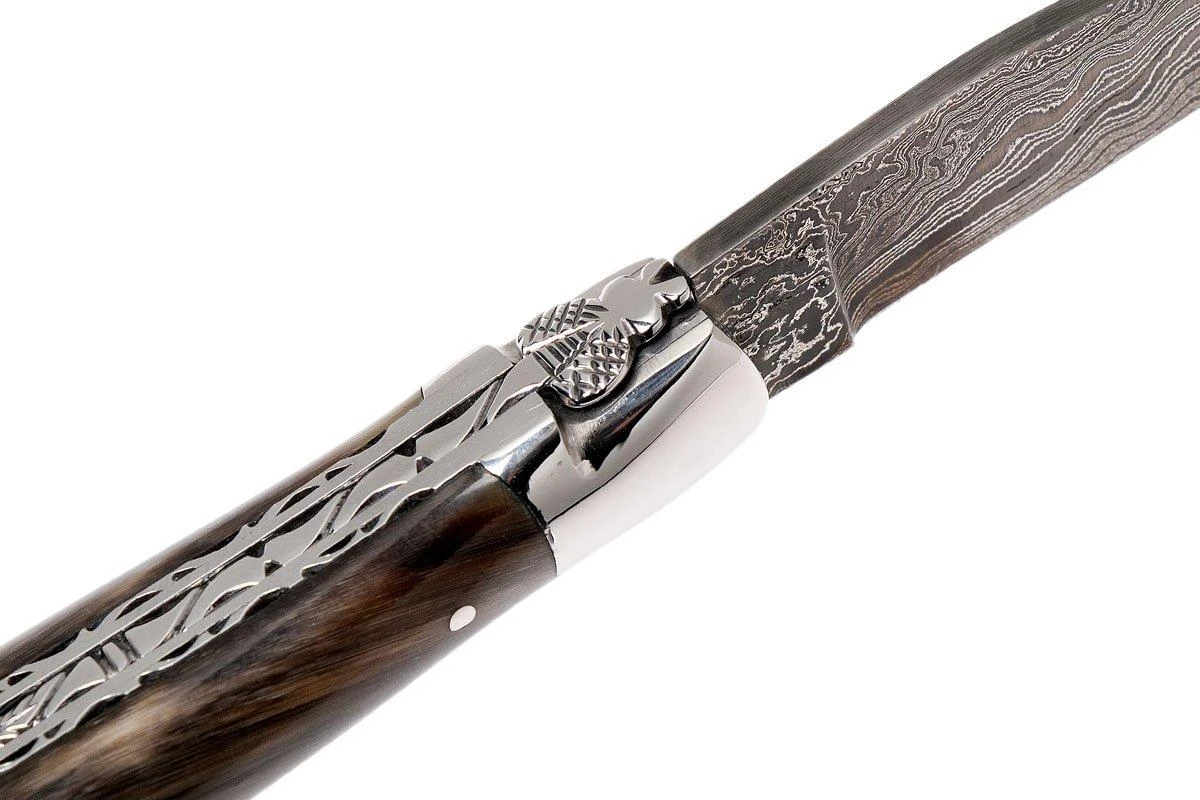 Laguiole En Aubrac 12 Cm Navaja Damascata, Full Handle Cuerno L0712PCI-FFI1 6 Laguiole En Aubrac 12 Cm Navaja Damascata, Full Handle Cuerno L0712PCI-FFI1 - Imagen 6