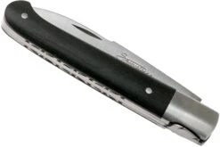 Laguiole En Aubrac Sauveterre 9 Cm Guillochees De Madera De ébano, Cuchillo De Caballero -Tienda De Cuchillos AULSAUV EB GUI 04 laguiole en aubrac