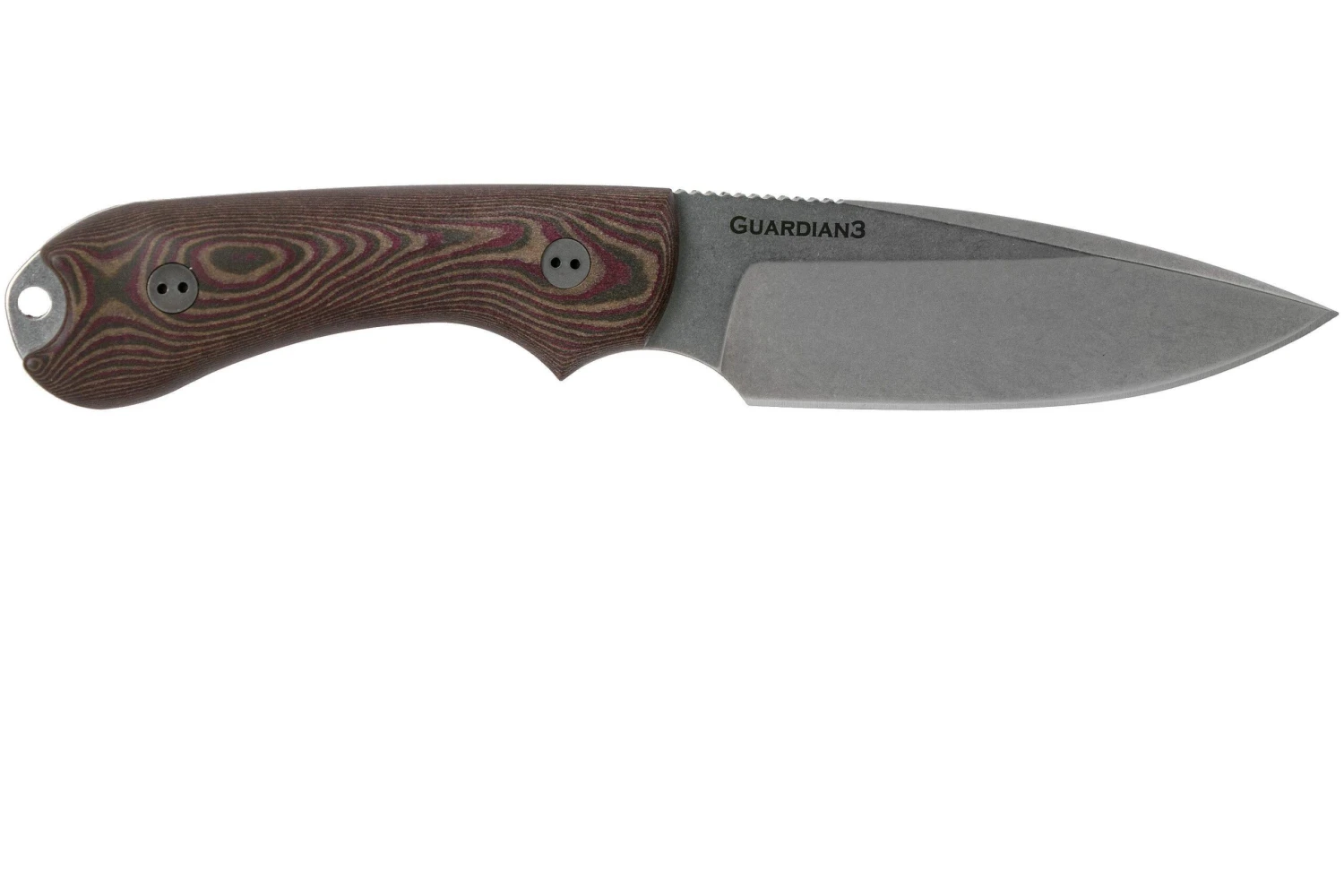 Bradford Guardian 3, 3D Brown-Red Richlite, M390 False Edge Stonewash Knivesandtools Exclusive 2 Bradford Guardian 3, 3D Brown-Red Richlite, M390 False Edge Stonewash Knivesandtools Exclusive - Imagen 2