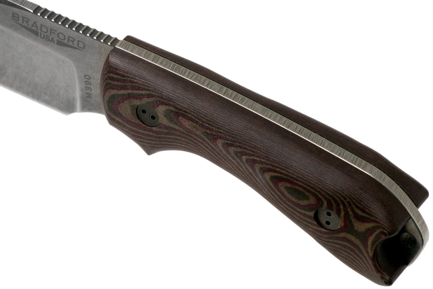 Bradford Guardian 3, 3D Brown-Red Richlite, M390 False Edge Stonewash Knivesandtools Exclusive 5 Bradford Guardian 3, 3D Brown-Red Richlite, M390 False Edge Stonewash Knivesandtools Exclusive - Imagen 5