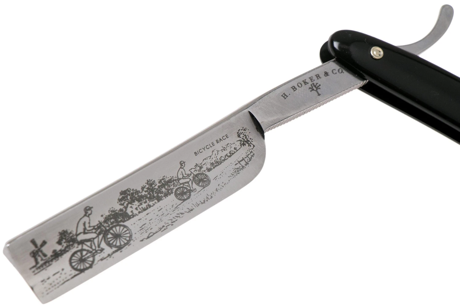 Böker Manufaktur Bicycle Race, Black Synthetic 140223 Navaja De Afeitar 3 Böker Manufaktur Bicycle Race, Black Synthetic 140223 Navaja De Afeitar - Imagen 3