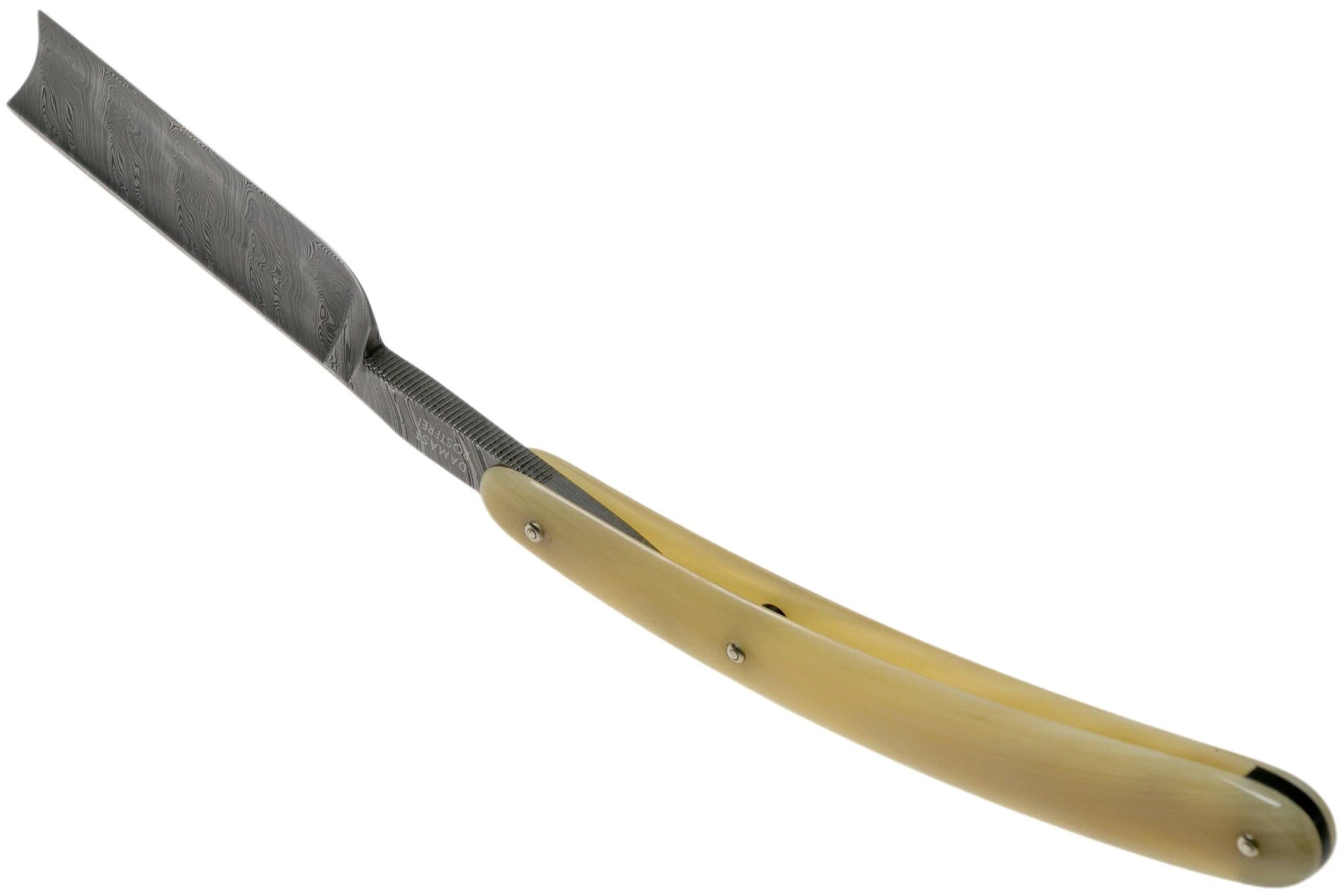 Böker Manufaktur Damascus Horn Navaja De Afeitar 140623DAM 4 Böker Manufaktur Damascus Horn Navaja De Afeitar 140623DAM - Imagen 4
