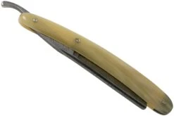 Böker Manufaktur Damascus Horn Navaja De Afeitar 140623DAM 12 Böker Manufaktur Damascus Horn Navaja De Afeitar 140623DAM -Tienda De Cuchillos BO140623DAM 06 boker