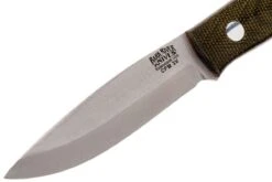 Bark River Mini Bushcrafter CPM 3V, Green Canvas Micarta, Red Liner -Tienda De Cuchillos BRK06 022GNC RL 03 bark river brk06 022gnc rl 03