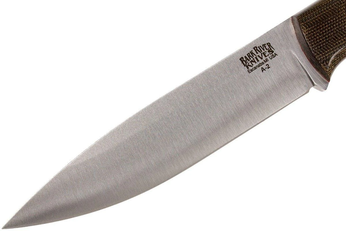 Bark River Aurora LT A2, Green Canvas Micarta, Red Liners 3 Bark River Aurora LT A2, Green Canvas Micarta, Red Liners - Imagen 3