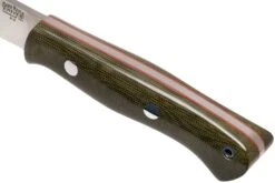 Bark River Aurora A2 Green Canvas Micarta Red Liner, Cuchillo Bushcraft -Tienda De Cuchillos BRK06 115GCMRL 05 bark river knives