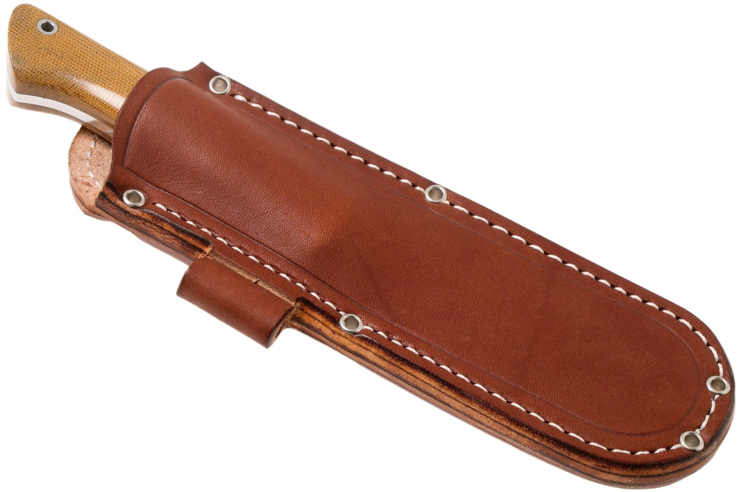 Bark River Aurora A2 Natural Canvas Micarta, Cuchillo Exterior 6 Bark River Aurora A2 Natural Canvas Micarta, Cuchillo Exterior - Imagen 6