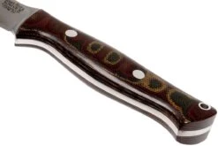 Bark River Gunny CPM 3V, Burgundy Snakeskin Micarta, Funda Marrón -Tienda De Cuchillos BRK07 025SBCM 04 bark river brk07 025sbcm 04