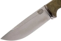 Bark River Bravo 1 CPM 3V Rampless, Green Canvas Micarta, Funda Marrón -Tienda De Cuchillos BRK07 121GNC RS 03 bark river bravo brk07 121gnc rs 03