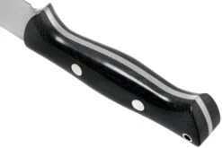 Bark River Bravo 1 LT CPM 3V Rampless, Black Canvas Micarta, Funda Marrón -Tienda De Cuchillos BRK07 126BRKC RS 04 bark river knives v202107