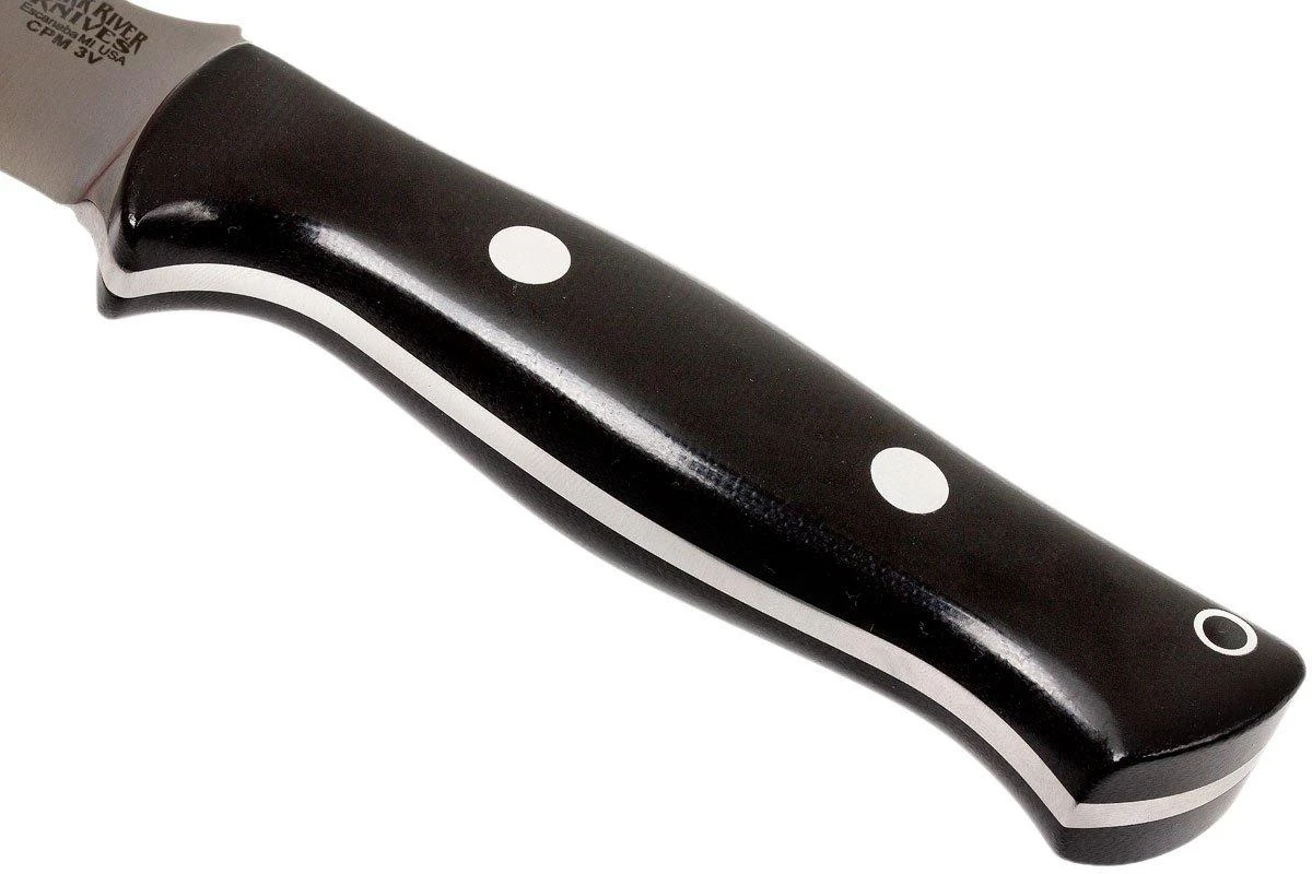 Bark River Bravo 1 LT CPM 3V, Black Canvas Micarta, Funda Marrón 4 Bark River Bravo 1 LT CPM 3V, Black Canvas Micarta, Funda Marrón - Imagen 4