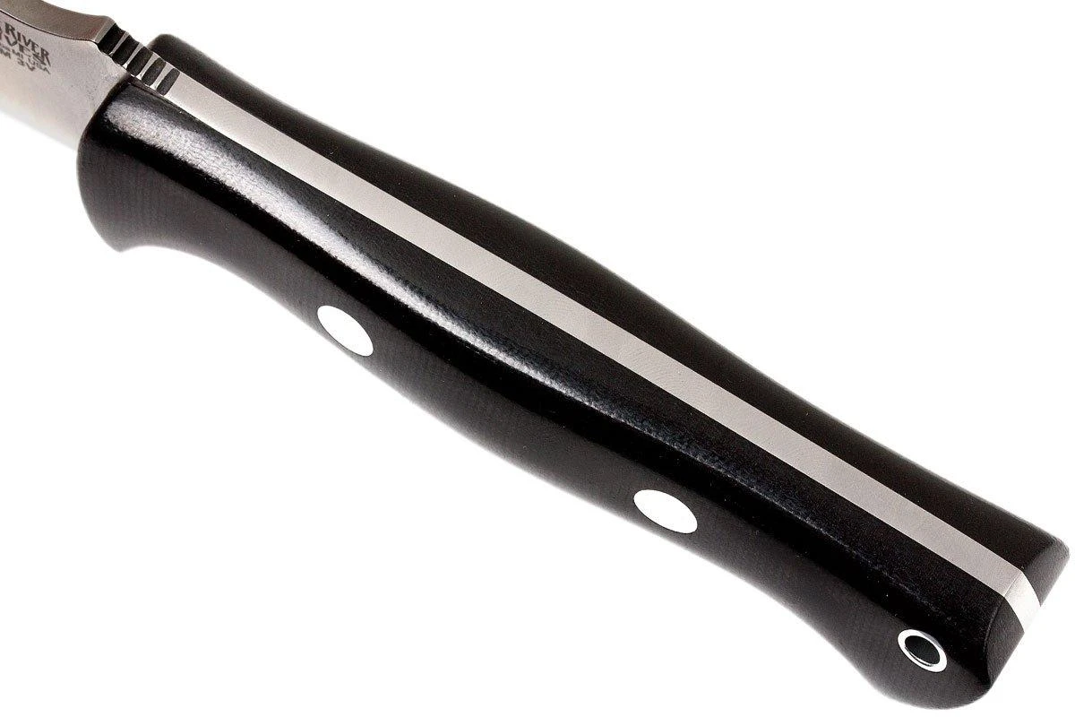 Bark River Bravo 1 LT CPM 3V, Black Canvas Micarta, Funda Marrón 5 Bark River Bravo 1 LT CPM 3V, Black Canvas Micarta, Funda Marrón - Imagen 5