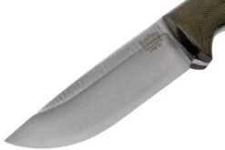 Bark River Bravo 1 LT CPM 3V Rampless, Green Canvas Micarta Cuchillo De Exterior -Tienda De Cuchillos BRK07 126GCM RS 03 bark river knives