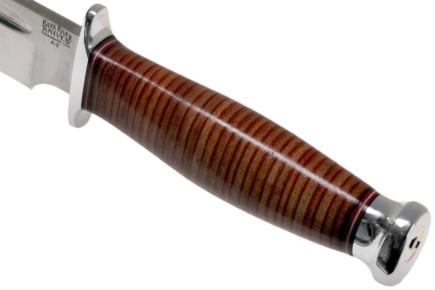 Bark River Teddy A2 Stacked Leather, Double Quillion Cuchillo De Exterior 5 Bark River Teddy A2 Stacked Leather, Double Quillion Cuchillo De Exterior - Imagen 5