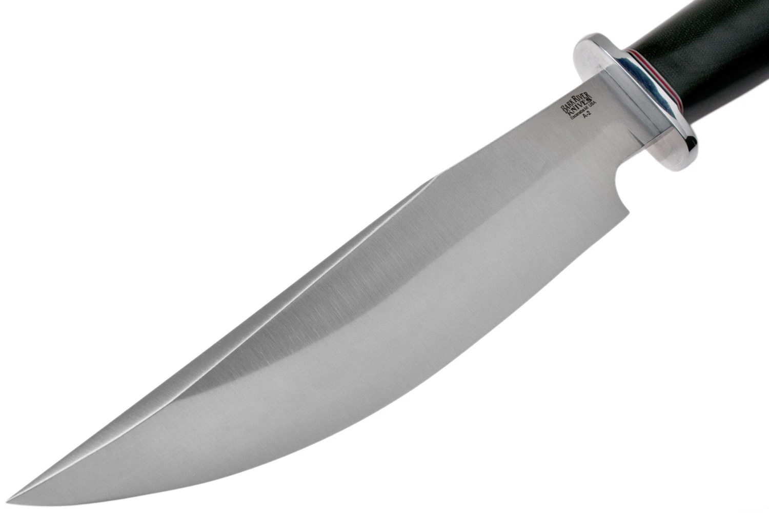 Bark River Highwayman III A2 Black Canvas Micarta Bowie Cuchillo 3 Bark River Highwayman III A2 Black Canvas Micarta Bowie Cuchillo - Imagen 3