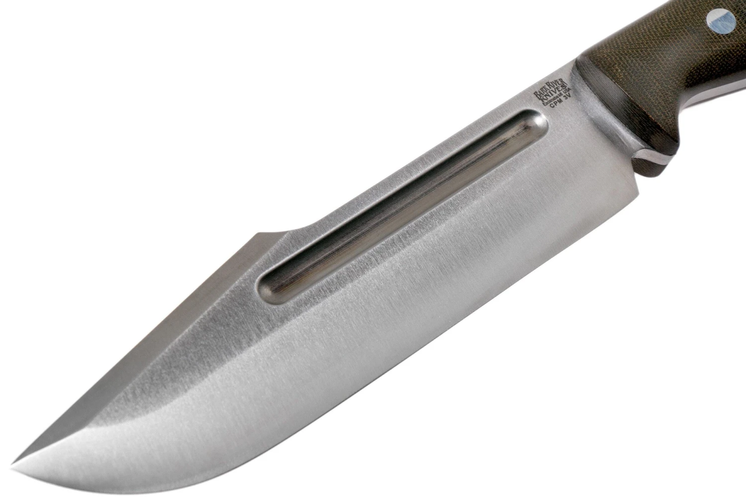 Bark River Bravo Tope Recon CPM 3V Green Canvas Micarta Rampless Cuchillo De Supervivencia 3 Bark River Bravo Tope Recon CPM 3V Green Canvas Micarta Rampless Cuchillo De Supervivencia - Imagen 3