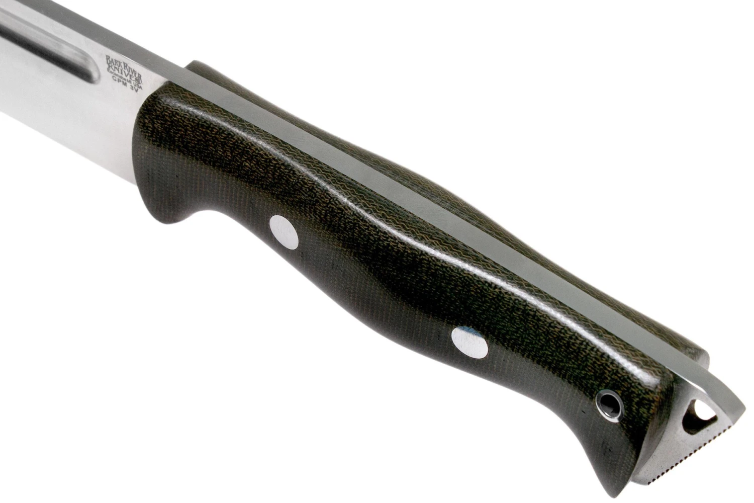 Bark River Bravo Tope Recon CPM 3V Green Canvas Micarta Rampless Cuchillo De Supervivencia 5 Bark River Bravo Tope Recon CPM 3V Green Canvas Micarta Rampless Cuchillo De Supervivencia - Imagen 5