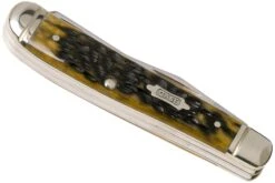 Case Mini Trapper Pocket Worn Olive Green Bone, Peach Seed, 38194, 6207 SS Navaja -Tienda De Cuchillos CE38194 04 case knives