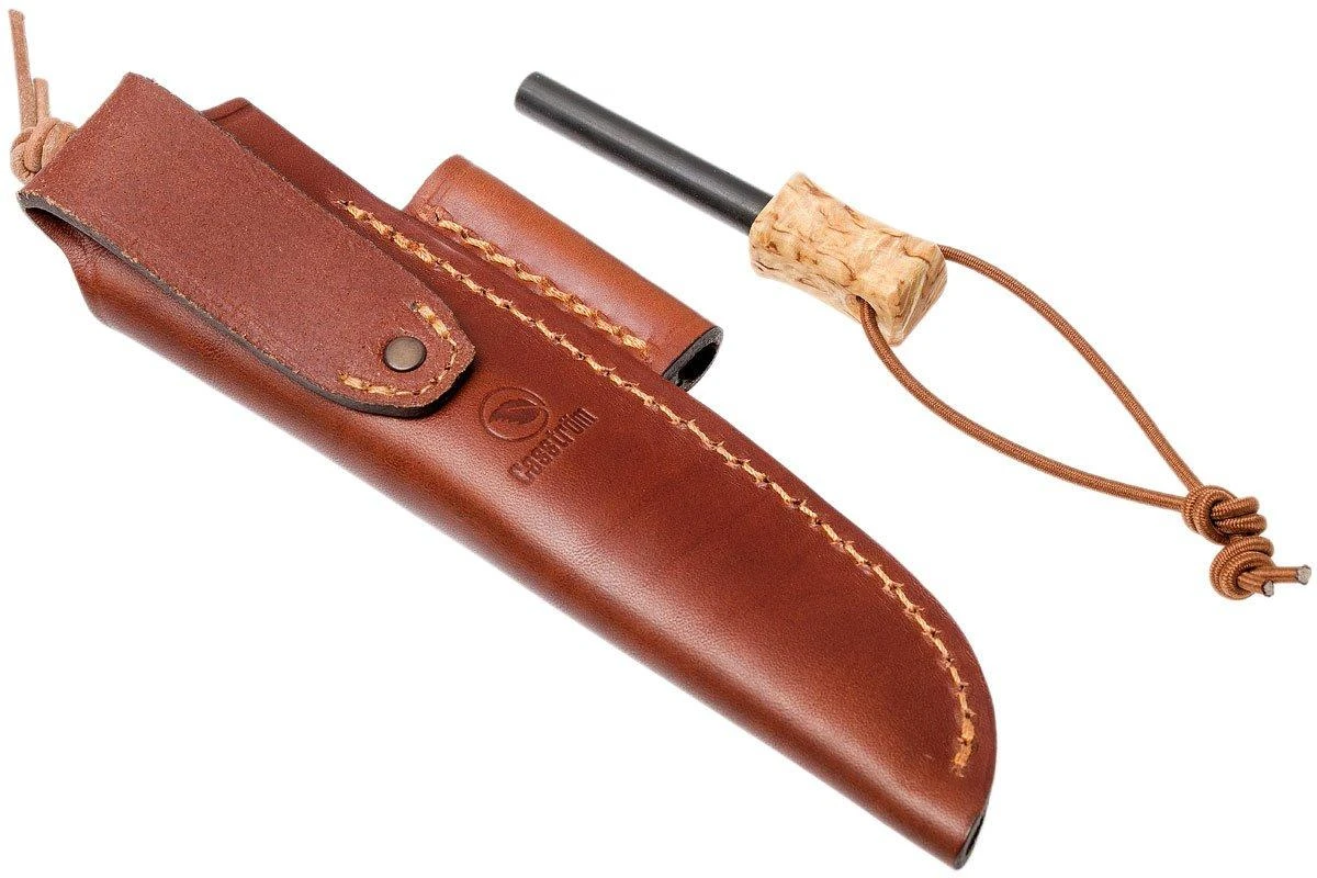 Casström Woodsman Knife Curly Birch, K720 Scandi Grind 10824 Con Firesteel 8 Casström Woodsman Knife Curly Birch, K720 Scandi Grind 10824 Con Firesteel - Imagen 8