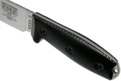 ESEE Model 3 S35VN 3D Black G10 Cuchillo De Supervivencia 3PM35V-001 Funda Negra + Clip Para Cinturón -Tienda De Cuchillos EE 3PM35V 001 05 esee knives