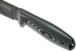 ESEE Model 3 Black Blade 3D Grey-Black G10 Cuchillo De Supervivencia 3PMB-002 Funda Negra + Clip Para Cinturón 11 ESEE Model 3 Black Blade 3D Grey-Black G10 Cuchillo De Supervivencia 3PMB-002 Funda Negra + Clip Para Cinturón -Tienda De Cuchillos EE 3PMB 002 05 esee knives