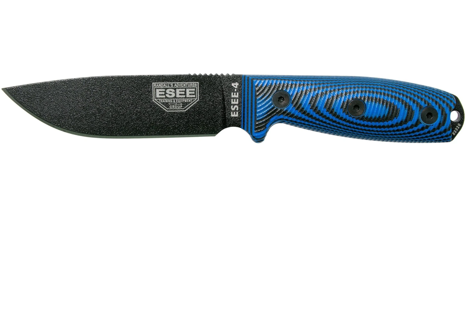 ESEE Model 4 Black Blade 3D Blue-Black G10 Cuchillo De Supervivencia 4PB-008 Funda Negra + Clip Para Cinturón 1 ESEE Model 4 Black Blade 3D Blue-Black G10 Cuchillo De Supervivencia 4PB-008 Funda Negra + Clip Para Cinturón