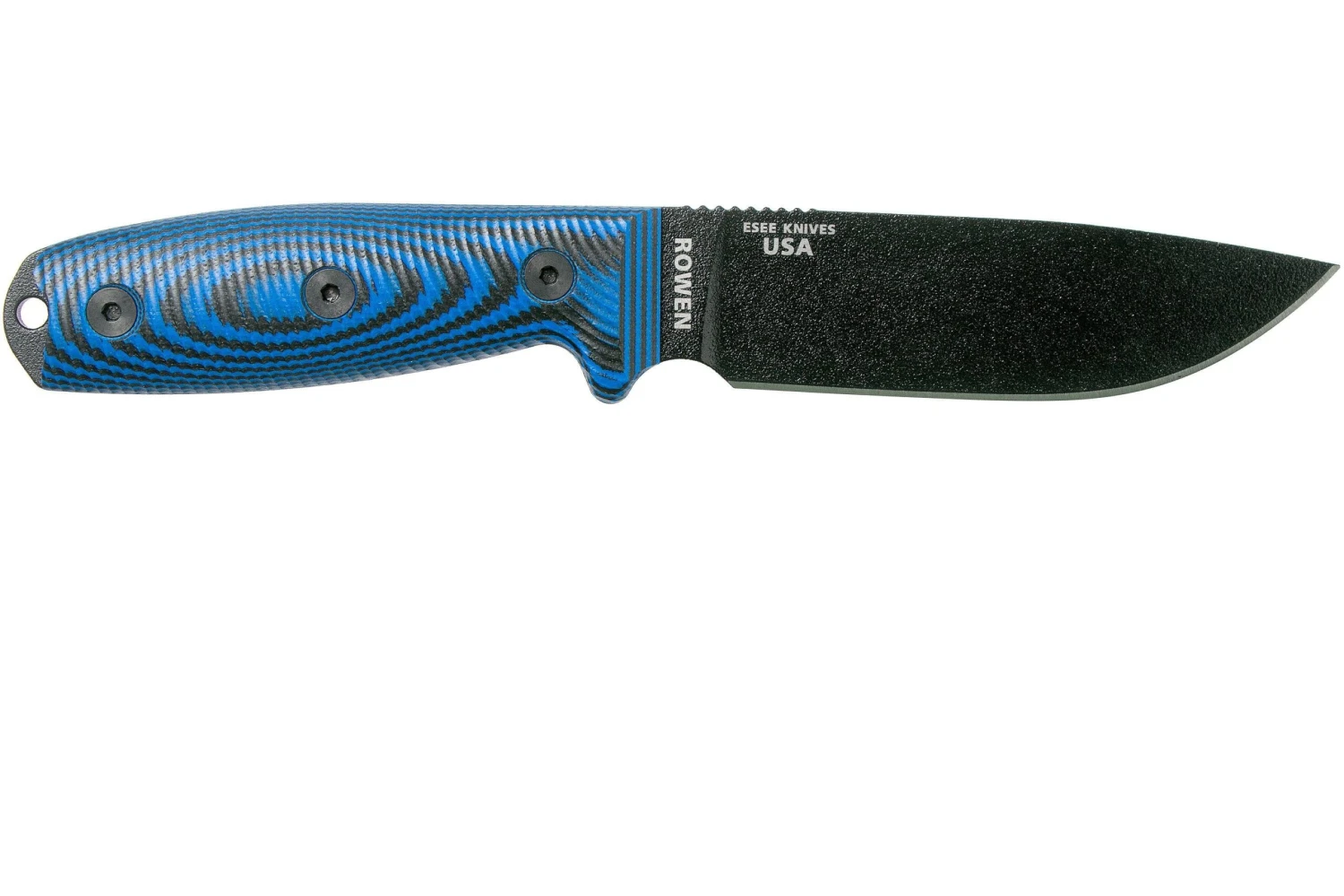 ESEE Model 4 Black Blade 3D Blue-Black G10 Cuchillo De Supervivencia 4PB-008 Funda Negra + Clip Para Cinturón 2 ESEE Model 4 Black Blade 3D Blue-Black G10 Cuchillo De Supervivencia 4PB-008 Funda Negra + Clip Para Cinturón - Imagen 2
