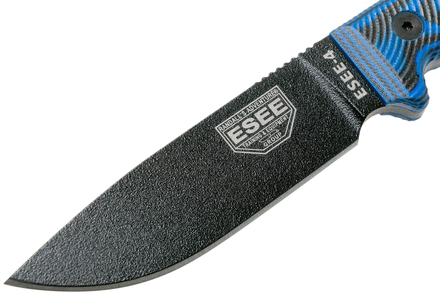 ESEE Model 4 Black Blade 3D Blue-Black G10 Cuchillo De Supervivencia 4PB-008 Funda Negra + Clip Para Cinturón 3 ESEE Model 4 Black Blade 3D Blue-Black G10 Cuchillo De Supervivencia 4PB-008 Funda Negra + Clip Para Cinturón - Imagen 3