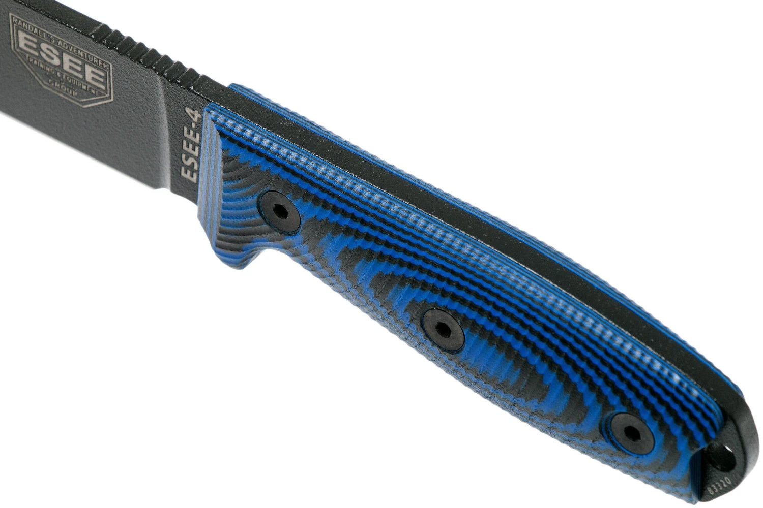 ESEE Model 4 Black Blade 3D Blue-Black G10 Cuchillo De Supervivencia 4PB-008 Funda Negra + Clip Para Cinturón 5 ESEE Model 4 Black Blade 3D Blue-Black G10 Cuchillo De Supervivencia 4PB-008 Funda Negra + Clip Para Cinturón - Imagen 5