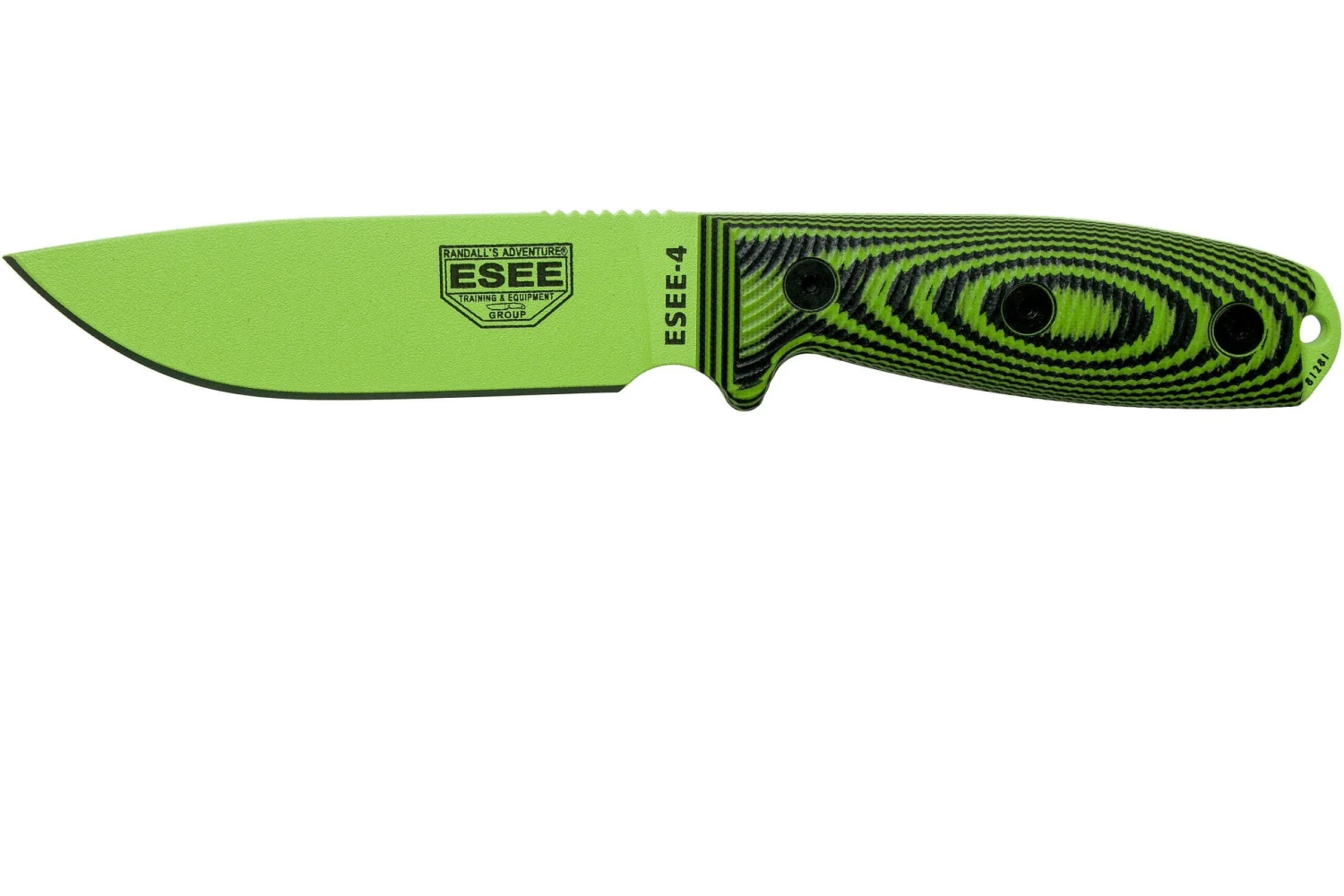 ESEE Model 4 Venom Green Blade 3D Neon Green-Black G10 Cuchillo De Supervivencia 4PVG-007 Funda Negra + Clip Para Cinturón 1 ESEE Model 4 Venom Green Blade 3D Neon Green-Black G10 Cuchillo De Supervivencia 4PVG-007 Funda Negra + Clip Para Cinturón