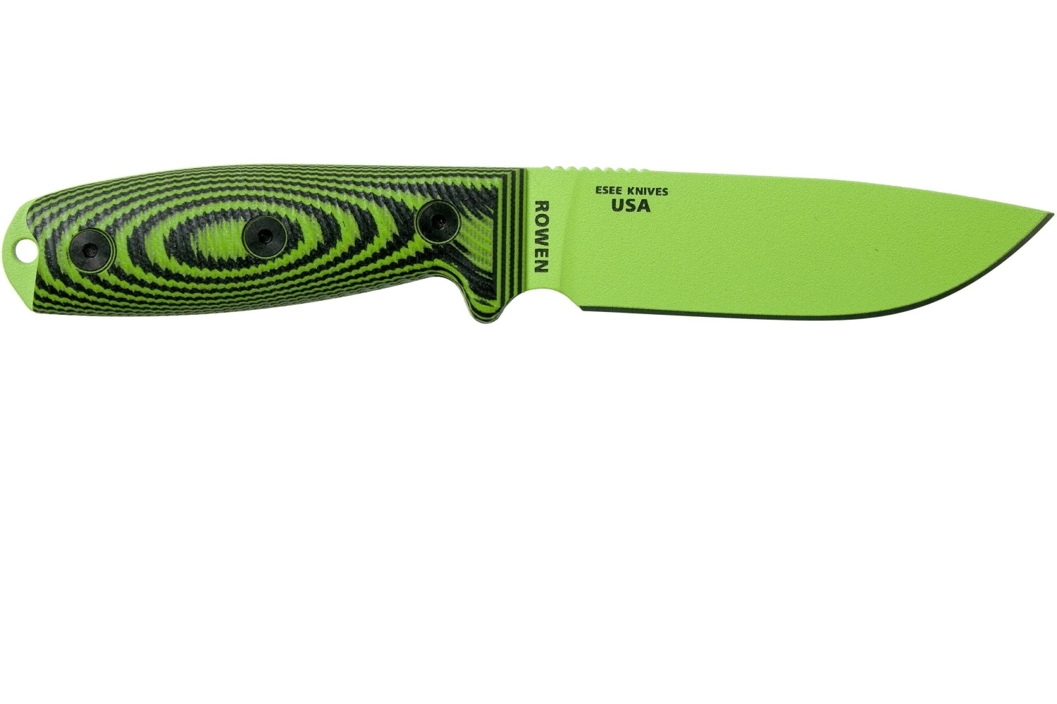 ESEE Model 4 Venom Green Blade 3D Neon Green-Black G10 Cuchillo De Supervivencia 4PVG-007 Funda Negra + Clip Para Cinturón 2 ESEE Model 4 Venom Green Blade 3D Neon Green-Black G10 Cuchillo De Supervivencia 4PVG-007 Funda Negra + Clip Para Cinturón - Imagen 2