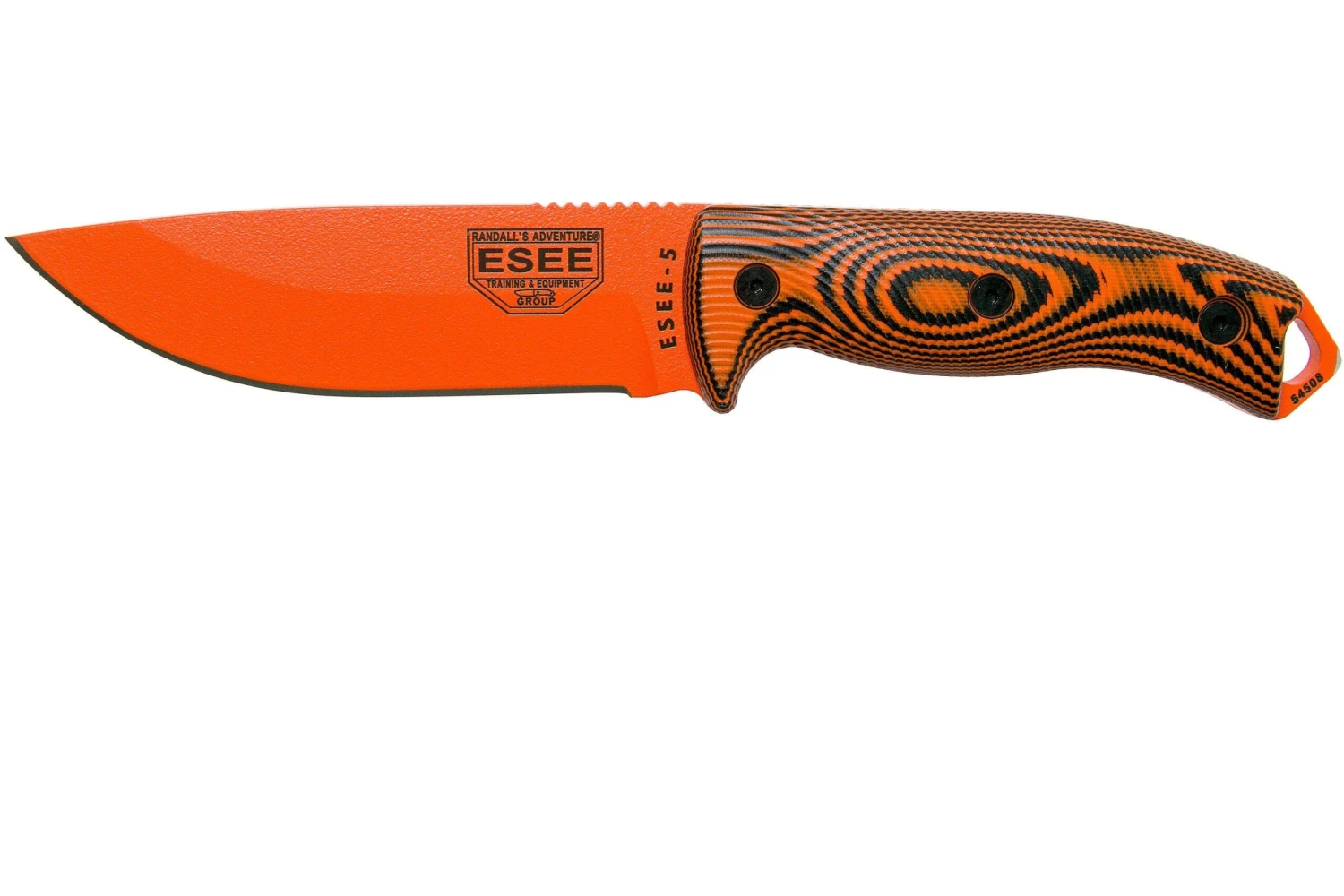 ESEE Model 5 Orange Blade 3D Orange-Black G10 Cuchillo De Supervivencia 5POR-006 Funda De Kydex + Clip Plate 1 ESEE Model 5 Orange Blade 3D Orange-Black G10 Cuchillo De Supervivencia 5POR-006 Funda De Kydex + Clip Plate