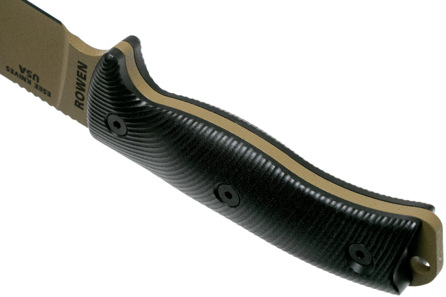 ESEE Model 6 Dark Earth Blade 3D Black G10 Cuchillo De Supervivencia 6PDE-001 Funda Negra + Clip Plate 4 ESEE Model 6 Dark Earth Blade 3D Black G10 Cuchillo De Supervivencia 6PDE-001 Funda Negra + Clip Plate - Imagen 4