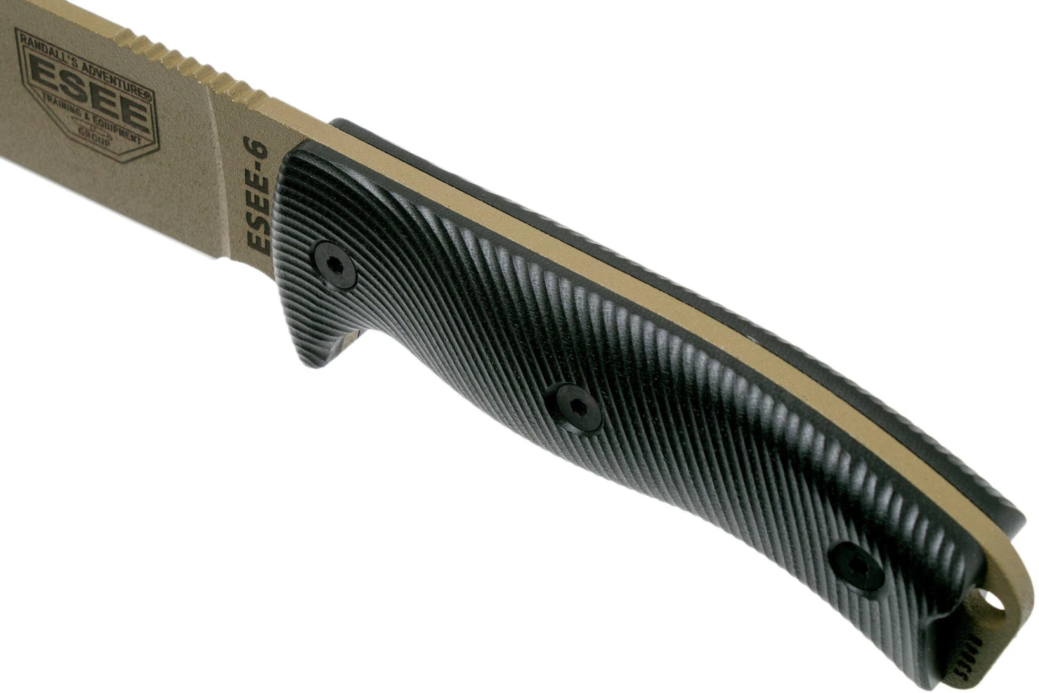 ESEE Model 6 Dark Earth Blade 3D Black G10 Cuchillo De Supervivencia 6PDE-001 Funda Negra + Clip Plate 5 ESEE Model 6 Dark Earth Blade 3D Black G10 Cuchillo De Supervivencia 6PDE-001 Funda Negra + Clip Plate - Imagen 5