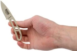 ESEE Candiru Desert Tan CAN-DT Cuchillo De Cuello Con Funda Negra + Clip De Cinturón -Tienda De Cuchillos EE CAN DT 05 esee knives v201901