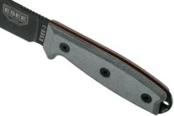 ESEE Model 3 Modified Pommel Black Blade, Grey Handle 3PM Con Funda + Clip -Tienda De Cuchillos EE ESEE 3PM 04 esee knives