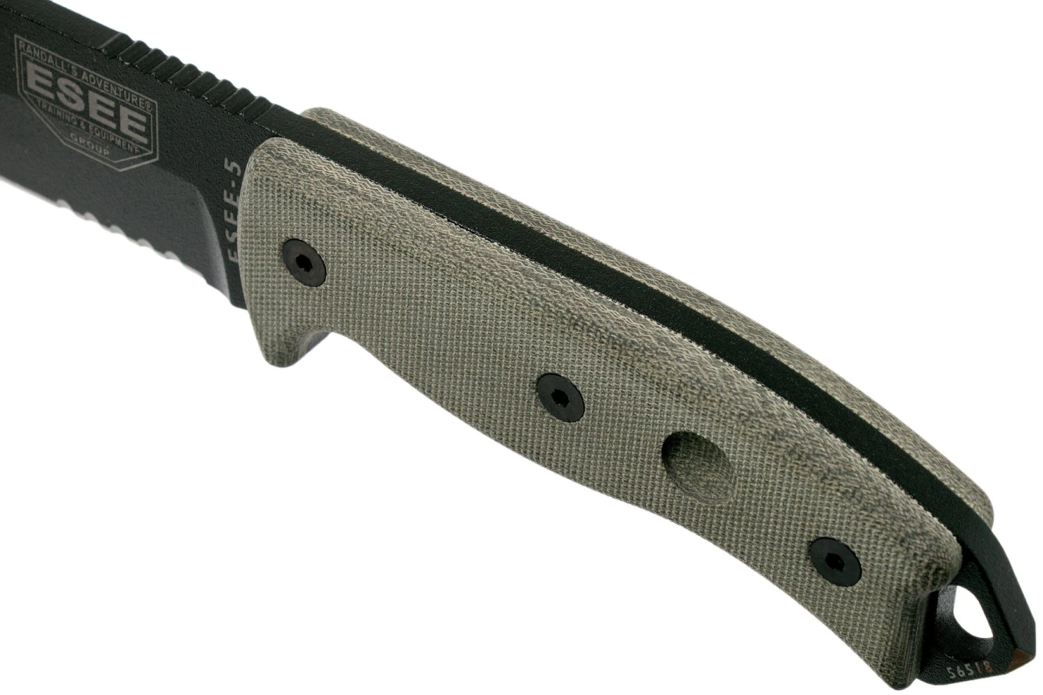 ESEE Model 5 Serrated Black Blade 5S Cuchillo De Supervivencia Con Funda Kydex + Clip De Cinturón 5 ESEE Model 5 Serrated Black Blade 5S Cuchillo De Supervivencia Con Funda Kydex + Clip De Cinturón - Imagen 5