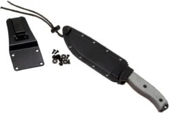 ESEE Model 6 Black Blade, Grey Handle 6P-B Con Funda Negra + Clip De Cinturón -Tienda De Cuchillos EE ESEE 6P B 07 esee knives ee esee 6p b 07