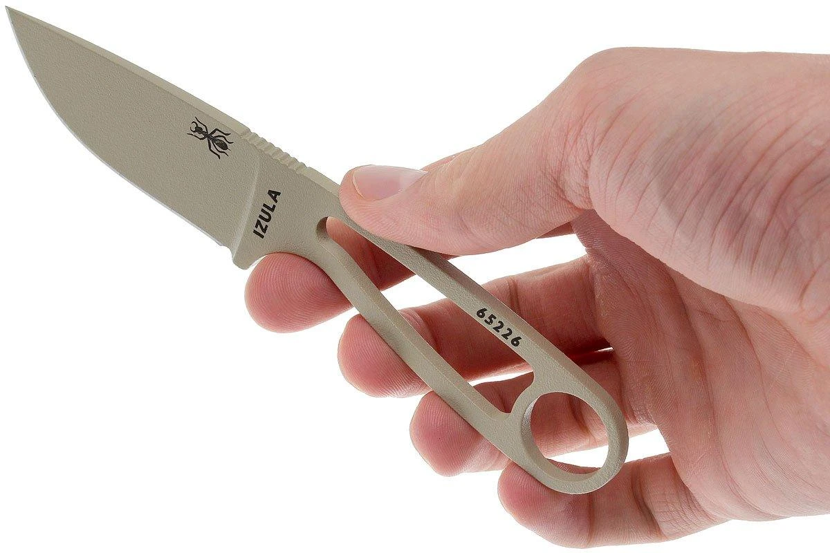 ESEE Izula Desert Tan IZULA-DT Cuchillo De Cuello Con Funda Negra + Clip De Cinturón 3 ESEE Izula Desert Tan IZULA-DT Cuchillo De Cuello Con Funda Negra + Clip De Cinturón - Imagen 3