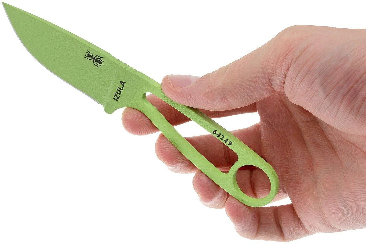 ESEE Izula Venom Green IZULA-VG Cuchillo De Cuello Con Funda Negra + Clip De Cinturón 3 ESEE Izula Venom Green IZULA-VG Cuchillo De Cuello Con Funda Negra + Clip De Cinturón - Imagen 3